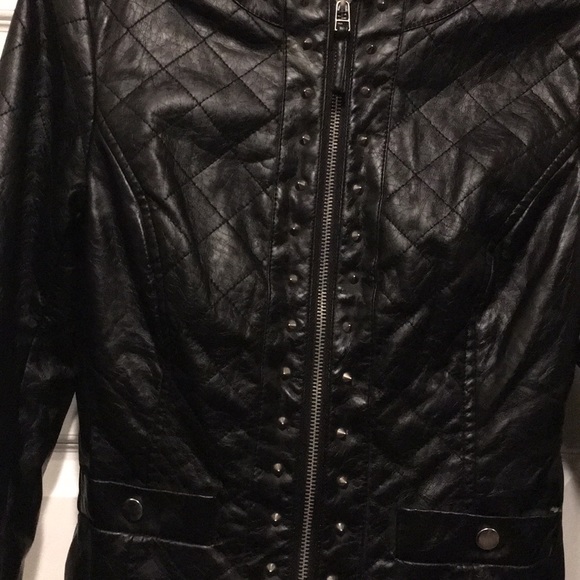 Theory genuine leather jacket with studs - Picture 2 of 3
